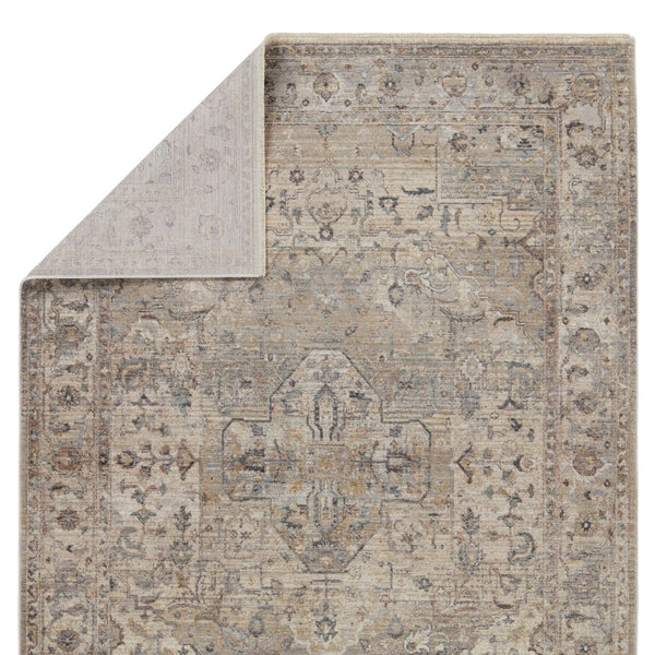 Jaipur Living Terra Starling Trr18 Powerloomed Machinemade 100% Polyester Traditional Medallion Indoor Rug Tan, Gray 100% Polyester Rug155019