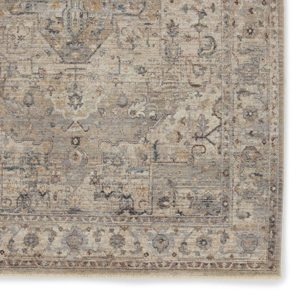 Jaipur Living Terra Starling Trr18 Powerloomed Machinemade 100% Polyester Traditional Medallion Indoor Rug Tan, Gray 100% Polyester Rug155019