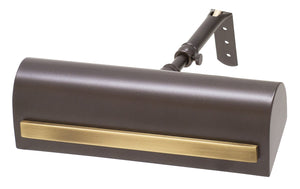 House Of Troy Traditional 8" Gold Plug-in Picture Lights - Elegant Classic Design With Extendable Arm For Art Display Mahogany Bronze With Antique Brass Accents Metal Ts8-mb/Ab