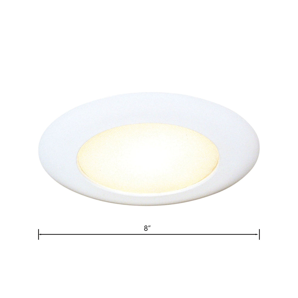 Thomas Lighting Aspect 6 Inch Wet Zone Shower Recessed Light with Albalite Lens and White Aluminum Trim TSH12IC