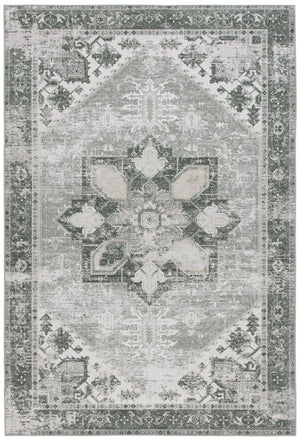Safavieh Tucson Vintage Persian Oval Rug In Dark Sage & Ivory — Machine Washable, Low-Profile, Slip-Resistant 6'-0" x 8'-0" TSN102F-68OV