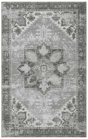 Safavieh Tucson Vintage Persian Oval Rug In Dark Sage & Ivory — Machine Washable, Low-Profile, Slip-Resistant 6'-0" x 8'-0" TSN102F-68OV