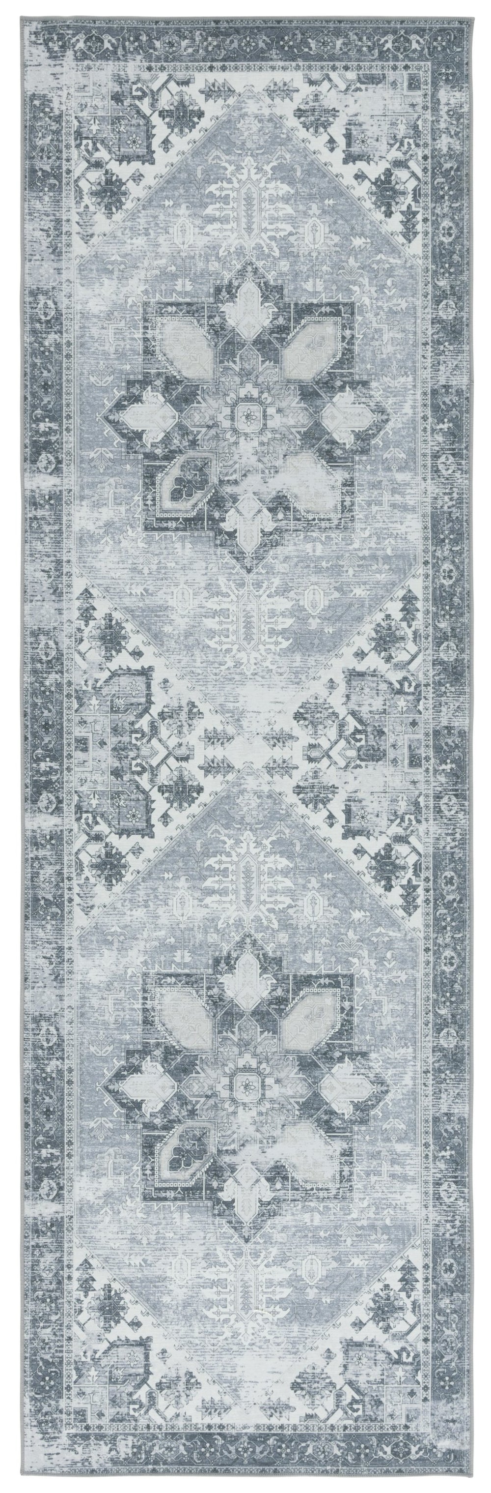 Safavieh Tucson Grey Square Area Rug — Machine Washable, Slip-Resistant, Low-Profile Polyester Comfort 3'-0" x 3'-0" TSN102J-3SQ