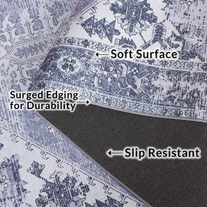 Safavieh Tucson Grey Square Area Rug — Machine Washable, Slip-Resistant, Low-Profile Polyester Comfort 3'-0" x 3'-0" TSN102J-3SQ