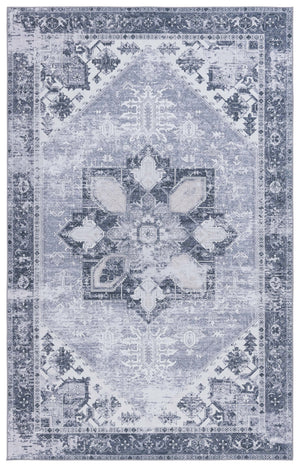 Safavieh Tucson Grey Square Area Rug — Machine Washable, Slip-Resistant, Low-Profile Polyester Comfort 3'-0" x 3'-0" TSN102J-3SQ
