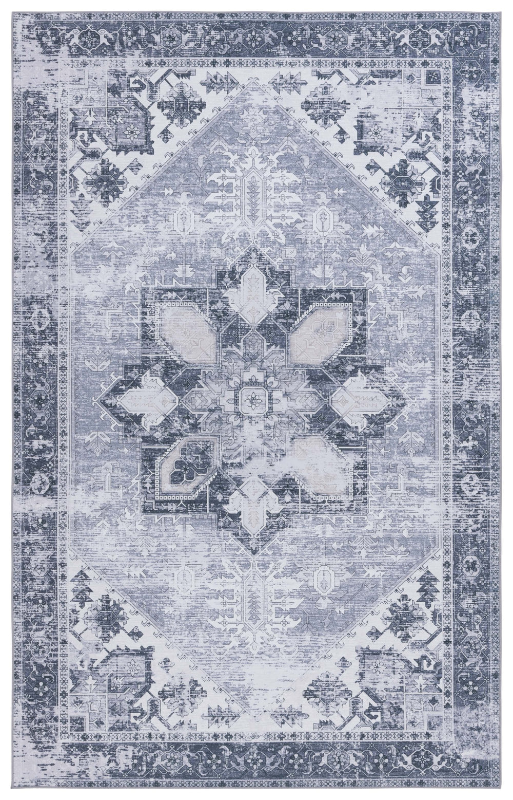 Safavieh Tucson Vintage Persian Area Rug - Timeless Elegance, Machine Washable & Slip Resistant For Home Decor Grey Polyester Pile Tsn102j-4sq