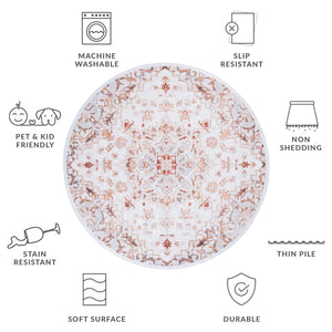 Safavieh Tucson Vintage Persian 103b Beige Grey Rug - Large 10' X 14', Machine Washable & Slip Resistant Features Beige ,Grey Polyester Pile Tsn103b-10