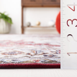 Safavieh Tucson Vintage Persian Area Rug - Elegant Power-loomed Design, Washable & Slip-resistant Safety Light Blue ,Rust Polyester Pile Tsn105l-210