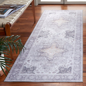Safavieh Tucson Vintage Persian Area Rug - Elegant Power-loomed Design, Washable & Slip-resistant Safety Light Purple ,Sage Polyester Pile Tsn105w-24