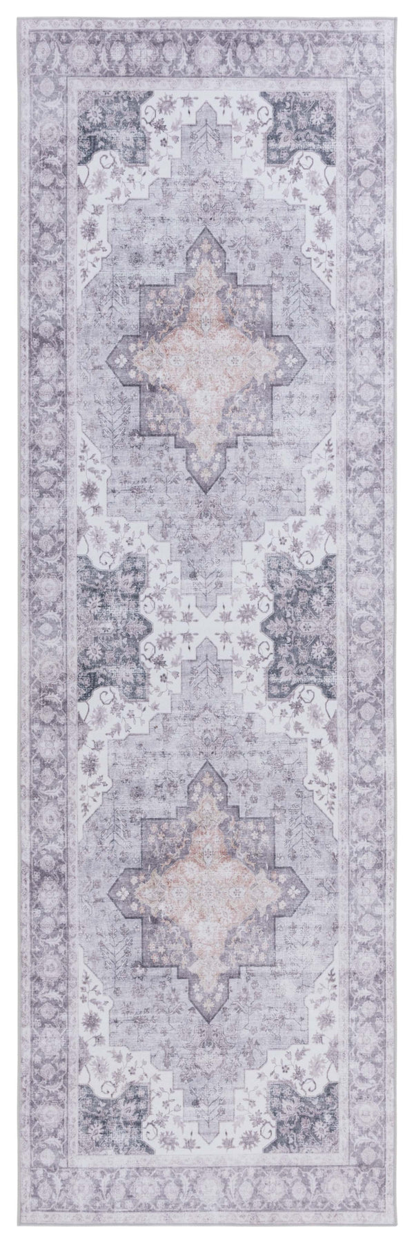 Safavieh Tucson Vintage Persian Area Rug - Elegant Power-loomed Design, Washable & Slip-resistant Safety Light Purple ,Sage Polyester Pile Tsn105w-24