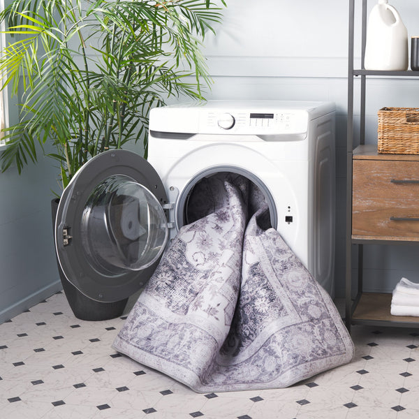 Safavieh Tucson Vintage Persian Area Rug - Elegant Power-loomed Design, Washable & Slip-resistant Safety Light Purple ,Sage Polyester Pile Tsn105w-24