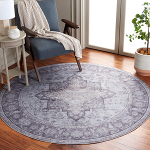 Safavieh Tucson Vintage Persian Area Rug - Elegant Power-loomed Design, Washable & Slip-resistant Safety Light Purple ,Sage Polyester Pile Tsn105w-24