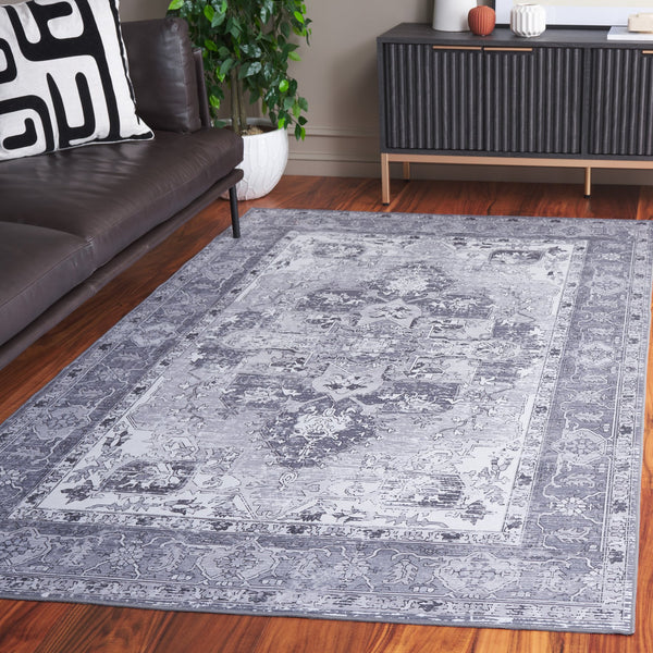 Safavieh Tucson Traditional Style Area Rug - Elegant Dark & Light Gray Design For Timeless Home Decor Dark Grey ,Light Grey Polyester Pile Tsn106f-5