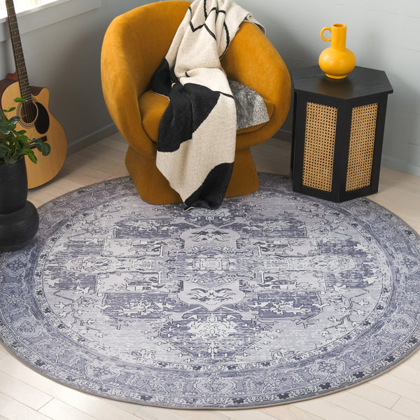 Safavieh Tucson Traditional Style Area Rug - Elegant Dark & Light Gray Design For Timeless Home Decor Dark Grey ,Light Grey Polyester Pile Tsn106f-5