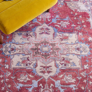 Safavieh Tucson Traditional Style Area Rug - Elegant Dark & Light Gray Design For Timeless Home Decor Red ,Beige Polyester Pile Tsn106q-216