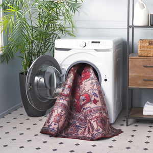 Safavieh Tucson Vintage Persian Area Rug, Timeless Traditional Design, Machine Washable & Slip-resistant Beauty Red ,Beige Polyester Pile Tsn106q-222