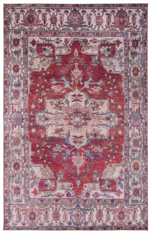 Safavieh Tucson Vintage Persian Area Rug, Timeless Traditional Design, Machine Washable & Slip-resistant Beauty Red ,Beige Polyester Pile Tsn106q-222