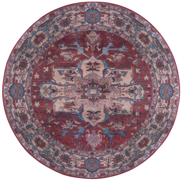 Safavieh Tucson Vintage Persian Area Rug, Timeless Traditional Design, Machine Washable & Slip-resistant Beauty Red ,Beige Polyester Pile Tsn106q-222
