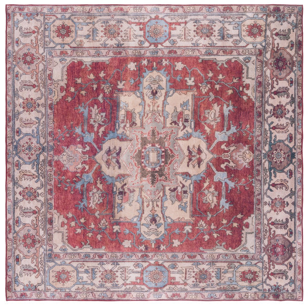Safavieh Tucson Vintage Persian Area Rug, Timeless Traditional Design, Machine Washable & Slip-resistant Beauty Red ,Beige Polyester Pile Tsn106q-222