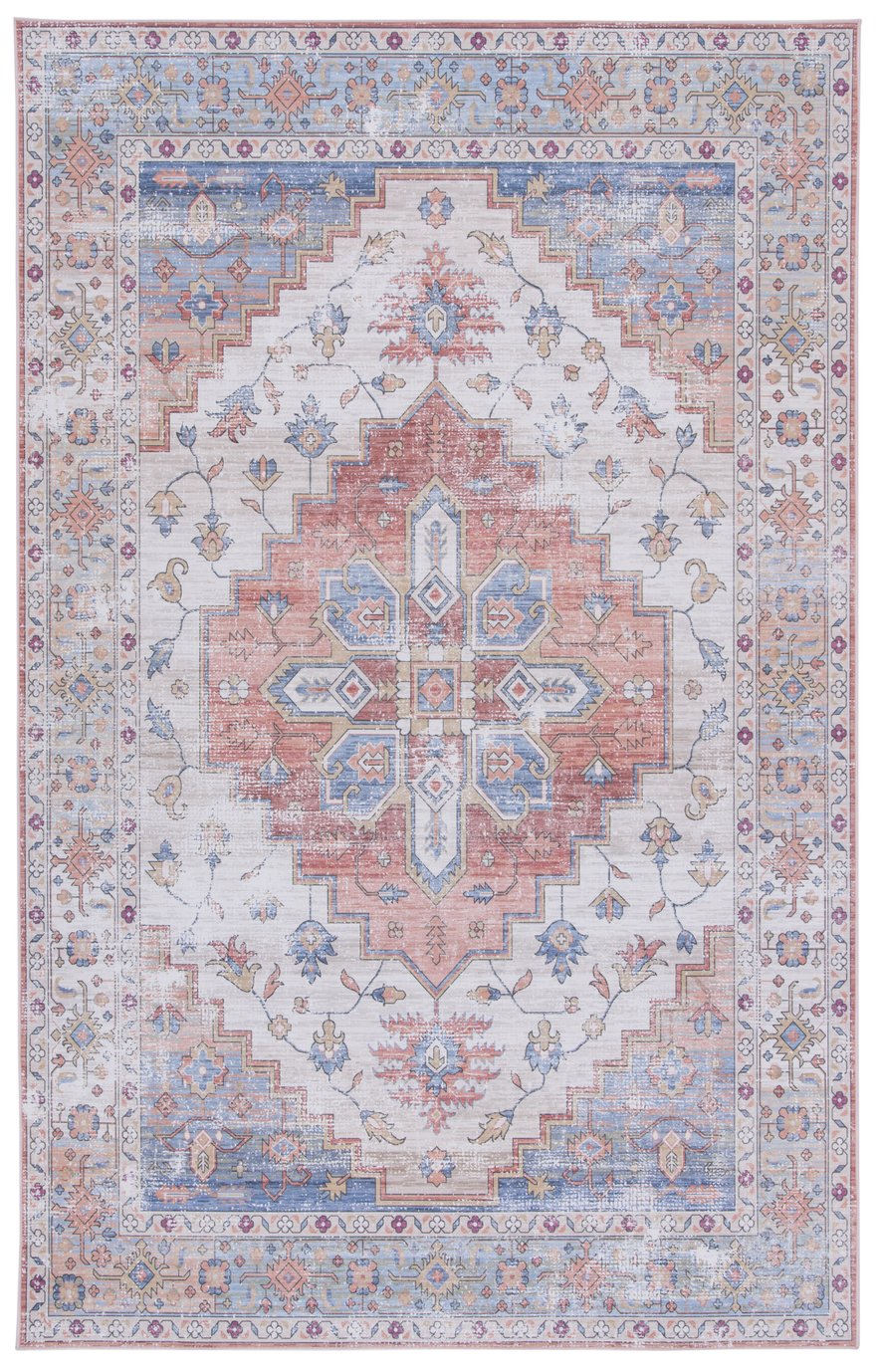 Safavieh Tucson Vintage Persian 109b Area Rug – Machine Washable, Slip Resistant, Durable, Stylish Design Beige ,Blue Polyester Pile Tsn109b-218