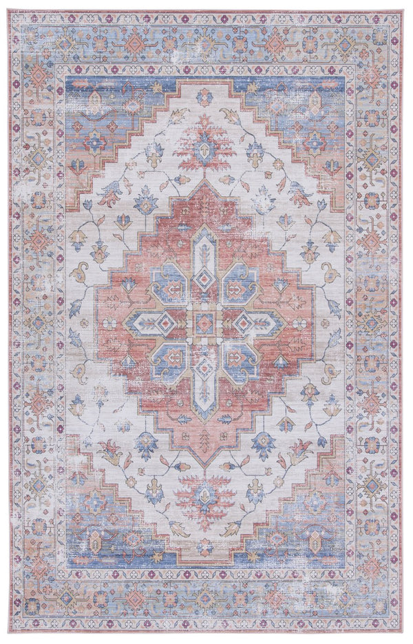 Safavieh Tucson Vintage Persian 109b Area Rug – Machine Washable, Slip Resistant, Durable, Stylish Design Beige ,Blue Polyester Pile Tsn109b-218