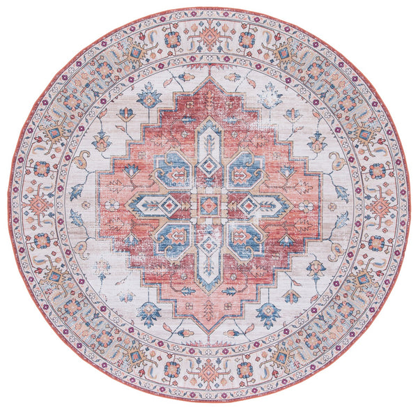 Safavieh Tucson Vintage Persian 109b Area Rug – Machine Washable, Slip Resistant, Durable, Stylish Design Beige ,Blue Polyester Pile Tsn109b-218