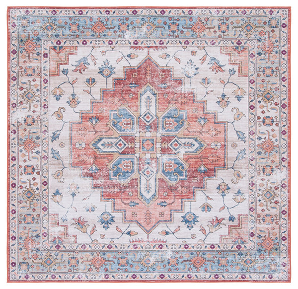 Safavieh Tucson Vintage Persian 109b Area Rug – Machine Washable, Slip Resistant, Durable, Stylish Design Beige ,Blue Polyester Pile Tsn109b-218