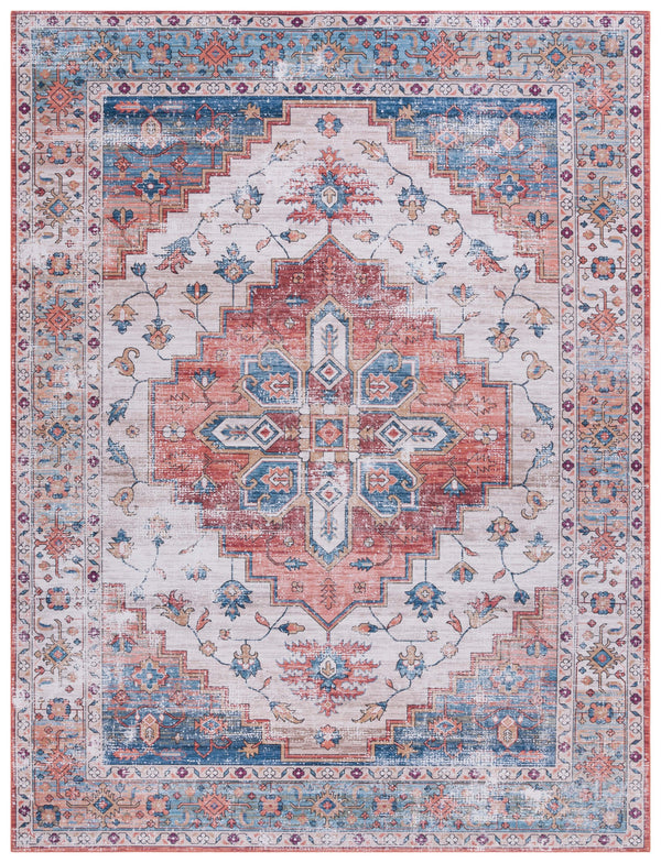 Safavieh Tucson Vintage Persian 109b Area Rug – Machine Washable, Slip Resistant, Durable, Stylish Design Beige ,Blue Polyester Pile Tsn109b-218