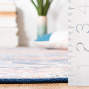 Safavieh Tucson Vintage Persian Area Rug - Exquisite Traditional Design, Machine Washable & Slip Resistant Blue ,Rust Polyester Pile Tsn110m-218