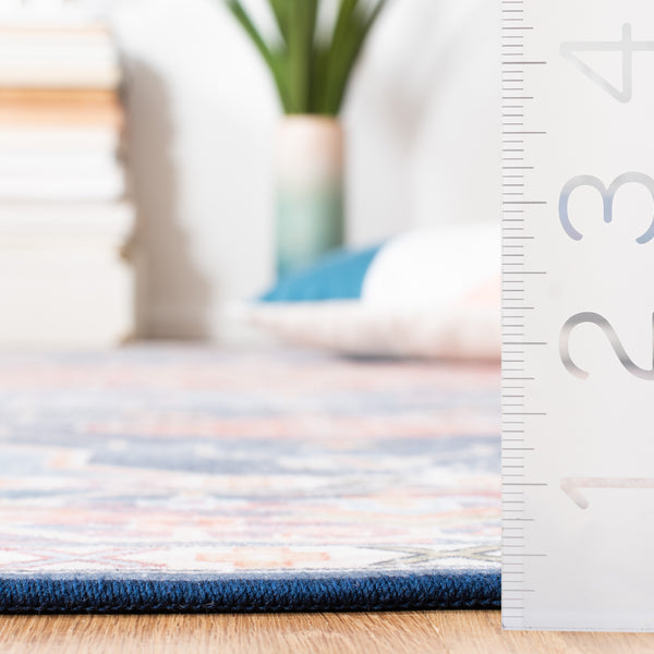 Safavieh Tucson Vintage Persian Area Rug - Exquisite Traditional Design, Machine Washable & Slip Resistant Blue ,Rust Polyester Pile Tsn110m-218