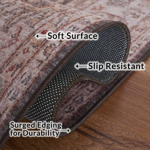 Safavieh Tucson Stylish Machine Washable Rug – Slip Resistant, Durable Polyester Pile For Modern Spaces Dark Grey ,Beige Polyester Pile Tsn111g-24