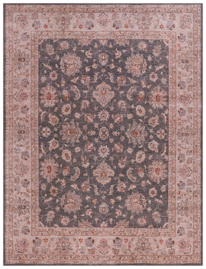 Safavieh Tucson Stylish Machine Washable Rug – Slip Resistant, Durable Polyester Pile For Modern Spaces Dark Grey ,Beige Polyester Pile Tsn111g-24