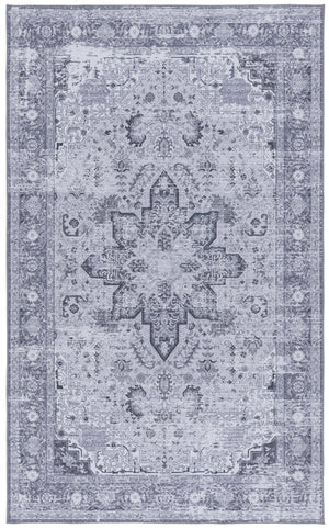 Safavieh Tucson Elegant Traditional Area Rug - Timeless Design, Durable Polyester, Washable & Slip-resistant Dark Grey ,Grey Polyester Pile Tsn113f-6