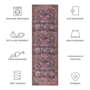 Safavieh Tucson Vintage Persian Area Rug - Elegant, Machine Washable, Slip Resistant Design For Any Space Ivory ,Green Polyester Pile Tsn114a-68