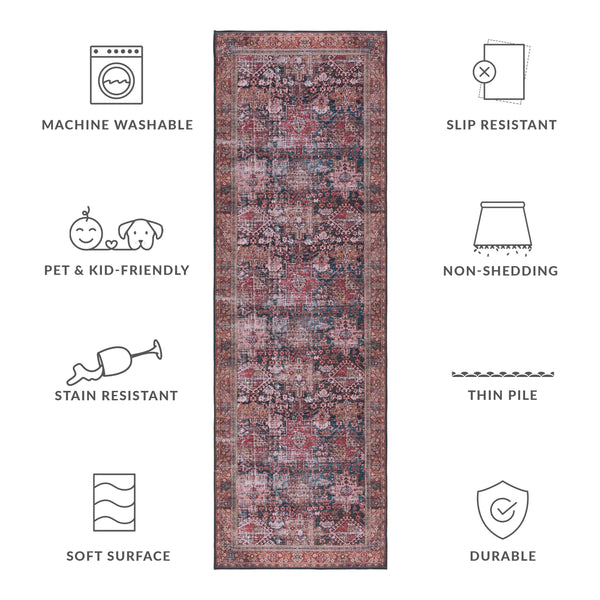Safavieh Tucson Vintage Persian Area Rug - Elegant, Machine Washable, Slip Resistant Design For Any Space Ivory ,Green Polyester Pile Tsn114a-68