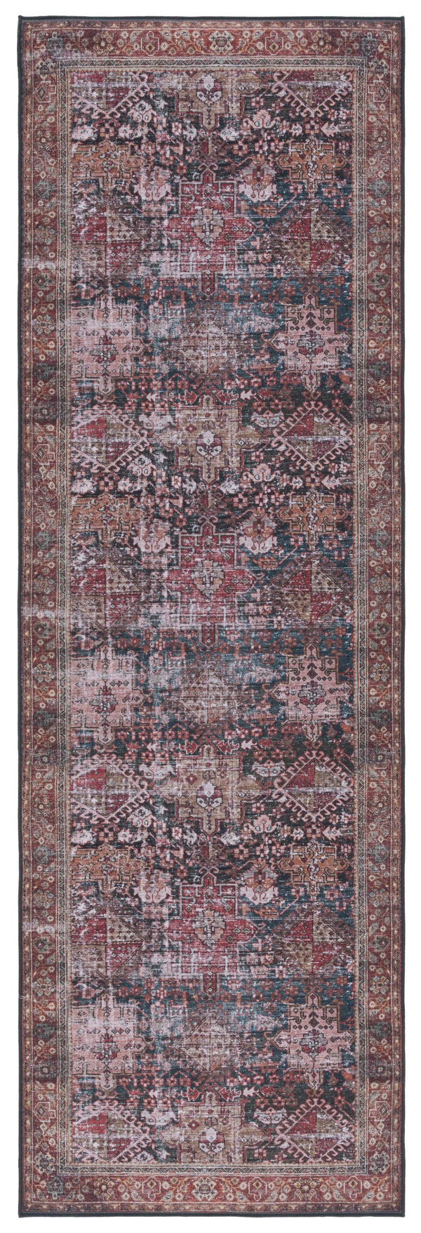 Safavieh Tucson Vintage Persian Area Rug - Elegant, Machine Washable, Slip Resistant Design For Any Space Ivory ,Green Polyester Pile Tsn114a-68