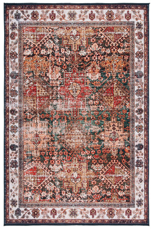 Safavieh Tucson Vintage Persian Area Rug - Elegant, Machine Washable, Slip Resistant Design For Any Space Ivory ,Green Polyester Pile Tsn114a-68