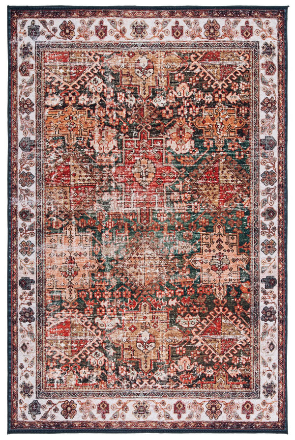 Safavieh Tucson Vintage Persian Area Rug - Elegant, Machine Washable, Slip Resistant Design For Any Space Ivory ,Green Polyester Pile Tsn114a-68