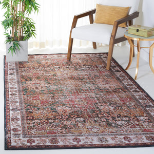 Safavieh Tucson Vintage Persian Area Rug - Elegant, Machine Washable, Slip Resistant Design For Any Space Ivory ,Green Polyester Pile Tsn114a-68