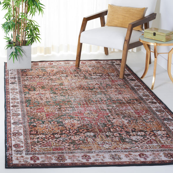 Safavieh Tucson Vintage Persian Area Rug - Elegant, Machine Washable, Slip Resistant Design For Any Space Ivory ,Green Polyester Pile Tsn114a-68