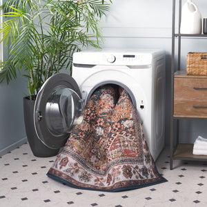 Safavieh Tucson Vintage Persian Area Rug - Elegant Machine Washable Design With Slip-resistant Backing Ivory ,Green Polyester Pile Tsn114a-9sq