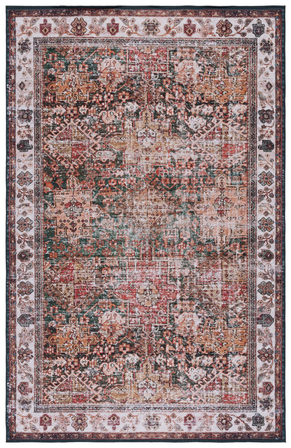 Safavieh Tucson Vintage Persian Area Rug - Elegant, Machine Washable, Slip Resistant Design For Any Space Ivory ,Green Polyester Pile Tsn114a-68