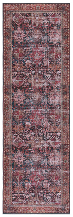 Safavieh Tucson Vintage Persian Area Rug - Elegant Machine Washable Design With Slip-resistant Backing Rust ,Green Polyester Pile Tsn114p-3r
