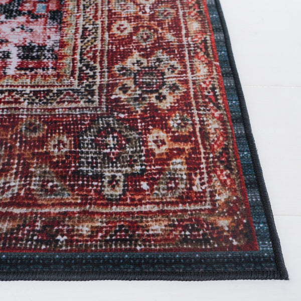 Safavieh Tucson Vintage Persian Area Rug - Elegant, Machine Washable, Slip Resistant Design For Any Space Rust ,Green Polyester Pile Tsn114p-68