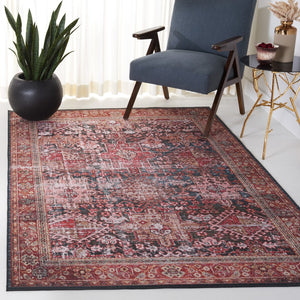 Safavieh Tucson Vintage Persian Area Rug - Elegant Machine Washable Design With Slip-resistant Backing Rust ,Green Polyester Pile Tsn114p-3r