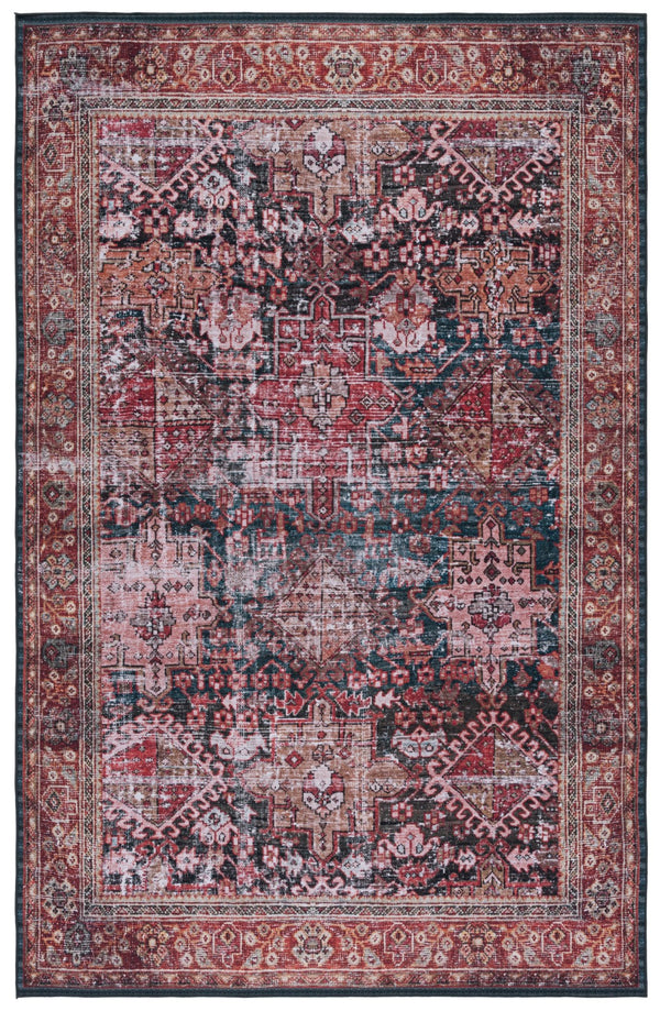 Safavieh Tucson Vintage Persian Area Rug - Elegant Machine Washable Design With Slip-resistant Backing Rust ,Green Polyester Pile Tsn114p-3r