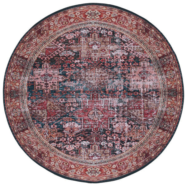 Safavieh Tucson Vintage Persian Area Rug - Elegant, Machine Washable, Slip Resistant Design For Any Space Rust ,Green Polyester Pile Tsn114p-68
