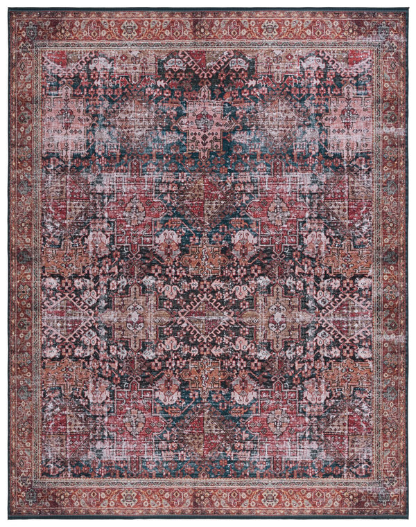 Safavieh Tucson Vintage Persian Area Rug - Elegant, Machine Washable, Slip Resistant Design For Any Space Rust ,Green Polyester Pile Tsn114p-68