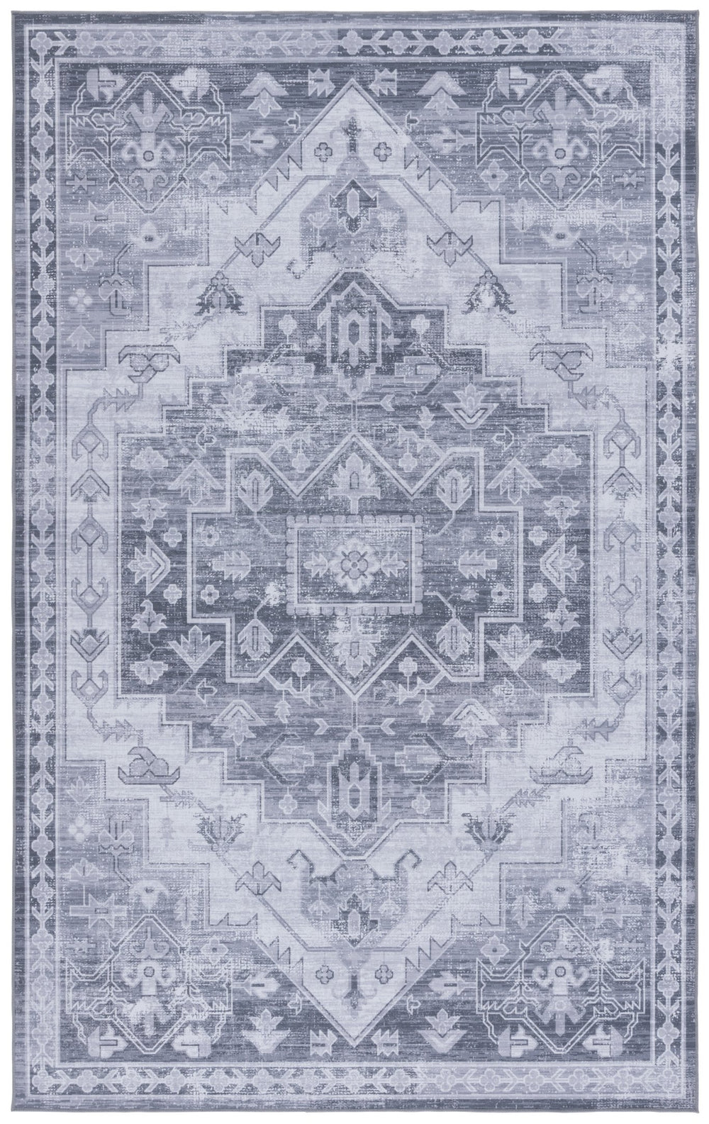 Safavieh Tucson 116f Gray / Light Gray - Luxurious Polyester Pile Rug For Cozy And Stylish Home Décor Grey ,Light Grey Polyester Pile Tsn116f-9