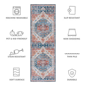 Safavieh Tucson 116f Gray / Light Gray - Luxurious Polyester Pile Rug For Cozy And Stylish Home Décor Blue ,Rust Polyester Pile Tsn116m-24